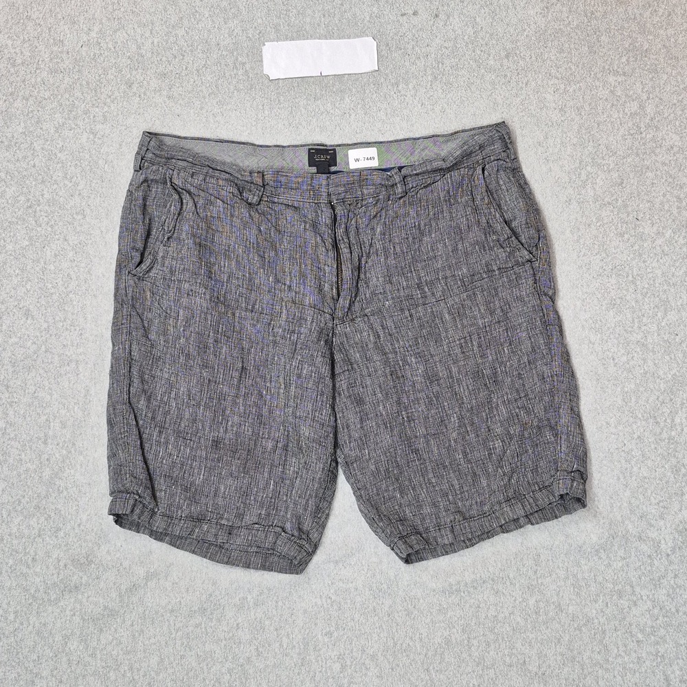 J.crew Men Shorts 38" W 10.5" L Gray Chino Casual Button